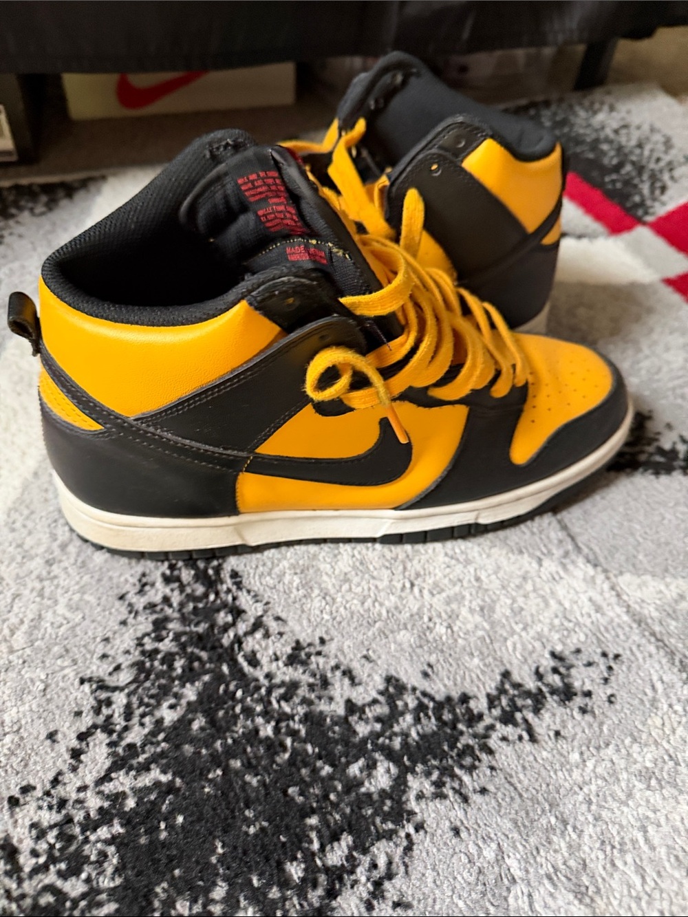 Nike Men’s Mid-Top Sneakers in Yellow and Black